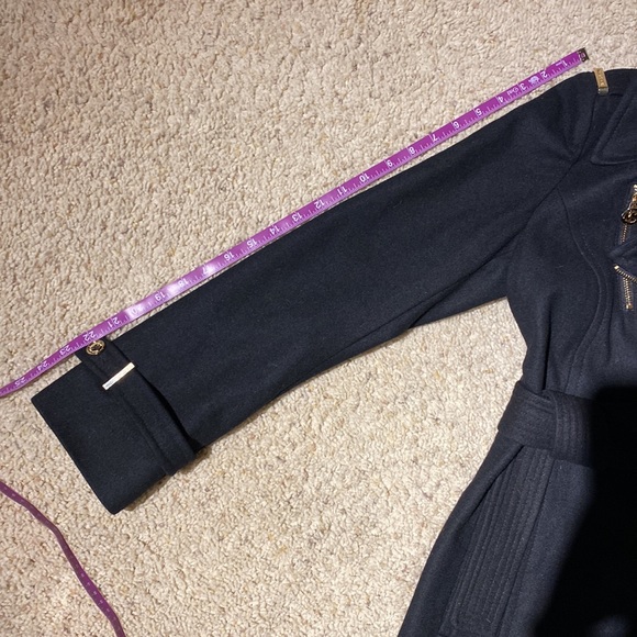 Black Michael Kors Wool Blend Coat - Picture 13 of 14